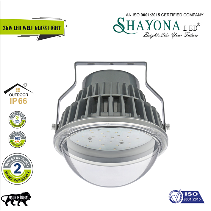 Shayona LED street light well glass model 36 watts